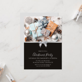 Invitation Festive Ornements & Bijoux Bow Noël