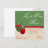 Invitation Festive Ornements de Noël (Devant / Derrière)