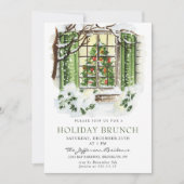 Invitation Festive Pays Fêtes Noël VACANCES BRUNCH (Devant)