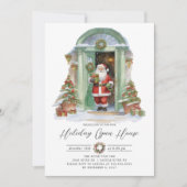 Invitation Festive Père Noël Holiday Open House (Devant)