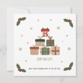 Invitation Festive Personnalisée à la fête de Noël (Dos)