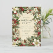 Invitation Festive Pinecone et Noël saint (Debout devant)