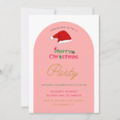 Invitation Festive Pink Christmas Party (Devant)