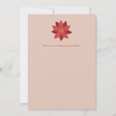 Invitation Festive Poinsettia Fleurs Fêtes Fête (Dos)