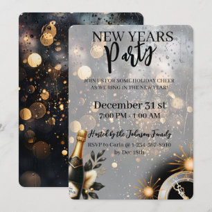 Invitation festive pour la fête du Nouvel An