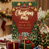 Invitation festive pour une fête de Noël