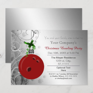 Invitation festive pour une partie de bowling en e