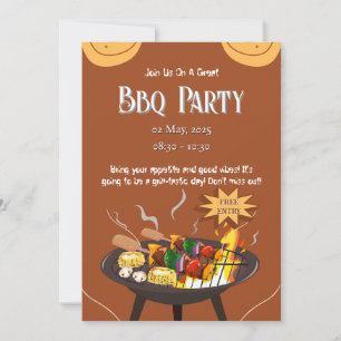 Invitation festive pour une soirée BBQ Orange Marr