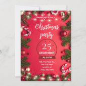 Invitation festive pour une soirée de Noël (Devant)