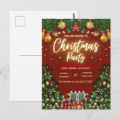 Invitation festive pour une soirée de Noël (Devant / Derrière)