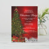 Invitation festive pour une soirée de Noël avec un (Debout devant)