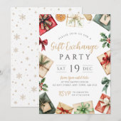 Invitation festive pour une soirée d'échange de ca (Devant / Derrière)