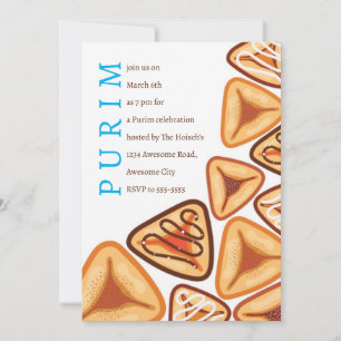 Invitation Festive Purim Hamentashen