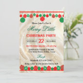 Invitation Festive Red and Green Ornaments Christmas Party (Debout devant)