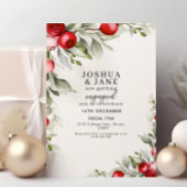 Invitation Festive Red Berry Greenery