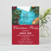 Invitation Festive Red & Blue Company Fête de Noël (Debout devant)