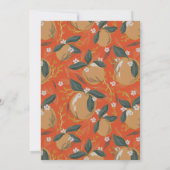 Invitation Festive Red Botanical Business Fêtes (Dos)