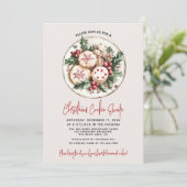 Invitation Festive Red Christmas Cookie Swap Baking Party (Debout devant)