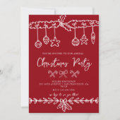 Invitation Festive Red Christmas Party (Devant)
