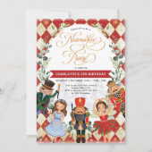 Invitation Festive Red Gold Nutcracker Party Anniversaire (Devant)