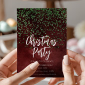 Invitation Festive Red Green Christmas Party