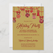 Invitation Festive Red Holiday Party (Devant)