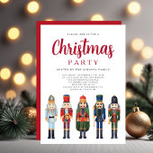 Invitation Festive Red Nutcracker fête de Noël