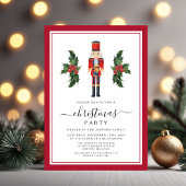 Invitation Festive Red Nutcracker fête de Noël