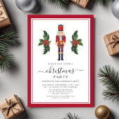 Invitation Festive Red Nutcracker fête de Noël