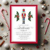 Invitation Festive Red Nutcracker fête de Noël