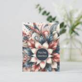 Invitation Festive Red White et Blue Party (Debout devant)