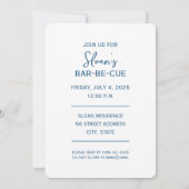 Invitation Festive Red White et Blue Party (Dos)