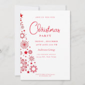 Invitation Festive Rouge blanc Noël (Devant)