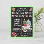 Invitation Festive Rustique Gnome Cookies Candy Noël Party (Debout devant)