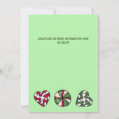 Invitation Festive Rustique Gnome Cookies Candy Noël Party (Dos)