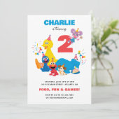 Invitation Festive Sesame Street Anniversaire de enfant Party (Debout devant)