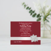 Invitation Festive Silver Bow Christmas Party (Debout devant)