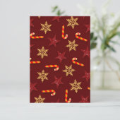 Invitation Festive Stars and Candy Canes Red (Debout devant)