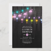 Invitation Festive String Lumières Fiesta Fête des mariées (Devant)