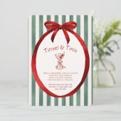 Invitation Festive Tinis and Tinsel Martini Christmas Party (Debout devant)