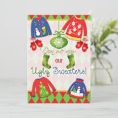 Invitation Festive Ugly Christmas Sweater (Debout devant)