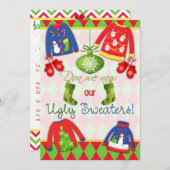 Invitation Festive Ugly Christmas Sweater (Devant / Derrière)
