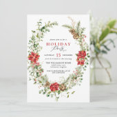 Invitation Festive Verdure Élégante Aquarelle Fête (Debout devant)