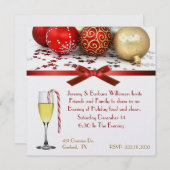 Invitation Festive Verre de Noël (Devant / Derrière)