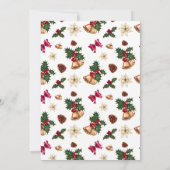 Invitation Festive Watercolor Christmas Holly Wreath Party (Dos)