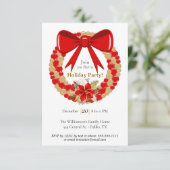 Invitation Festive Wreath Holiday (Debout devant)