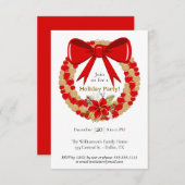 Invitation Festive Wreath Holiday (Devant / Derrière)