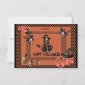 Invitation Festivité de sorcières en Halloween (Devant)