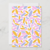 Invitation Festivité florale brillante Anniversaire (Dos)