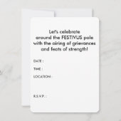 Invitation FESTIVUS illustré (Dos)